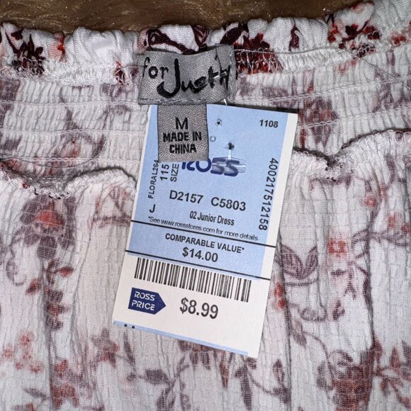 NWT J for Justify Floral Junior Romper (M) - Picture 7 of 8